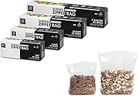 247BAGS Variety Slider Storage Bags, 145 Count, 4 Sizes, Expandable Bottom, Microwave-Safe, BPA-Free Food Storage