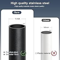 Vista 2 de DIIG Barra de seguridad para puerta corredera, 17.7-50.5 pulgadas, barra de bloqueo de puerta de patio ajustable resistente con puntas de goma