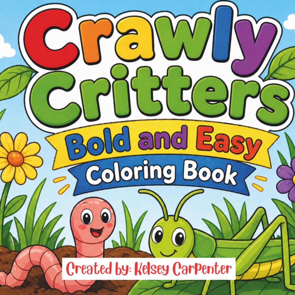 Crawly Critters Bold & Easy Coloring Book
