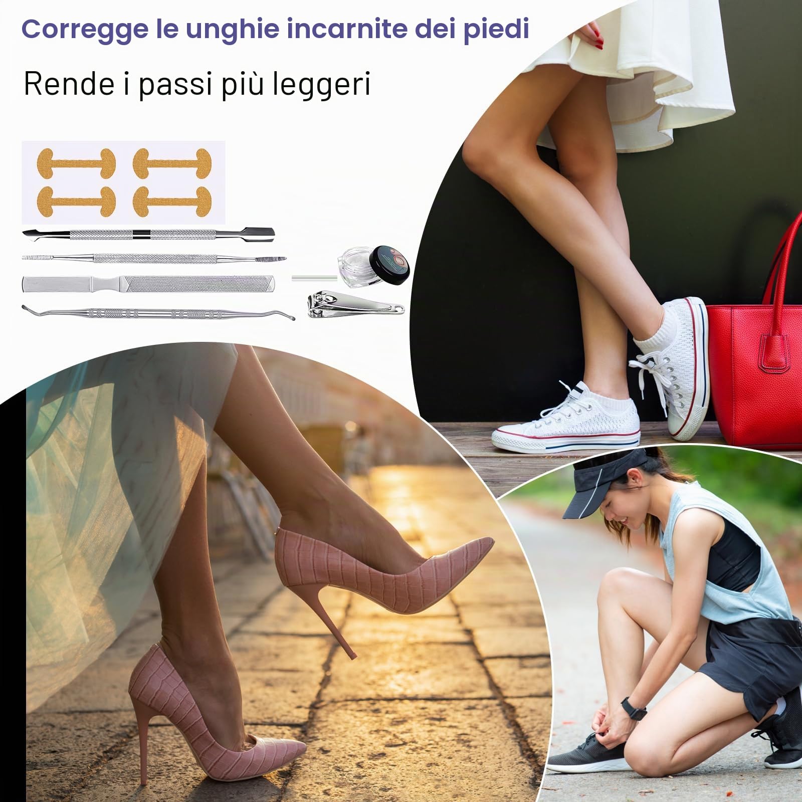 139 Pz Kit Trattamento Per Unghie Incarnite, Traspiranti Cerotti Per Unghie, Cuscinetti Di C Per Unghie Incarnite Piedi, Correzione Dell'Unghia Del Piede Incarnite Strumenti Professionali