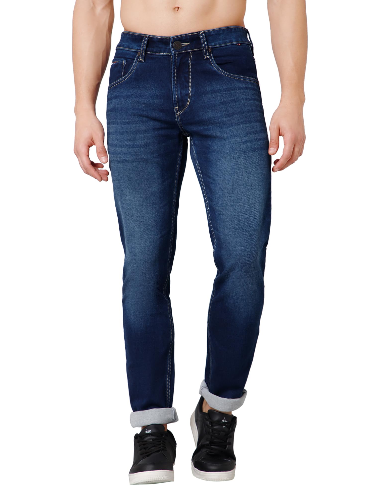 cantabil Cotton Denim Flat Front Mid Rise Full Length Regular Fit Blue Casual Jeans for Men | Denim for Mens | Mens Full Length Cotton Casual Jeans (P_MDNM00470_DARKMERCERISED)-picture-28
