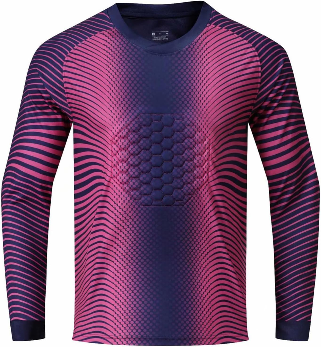 CHICTRY Kids Boys Padded Goalie Shirts Youth Long Sleeve Soccer Goalkeeper Jersey Football Training Uniform Running Shirt