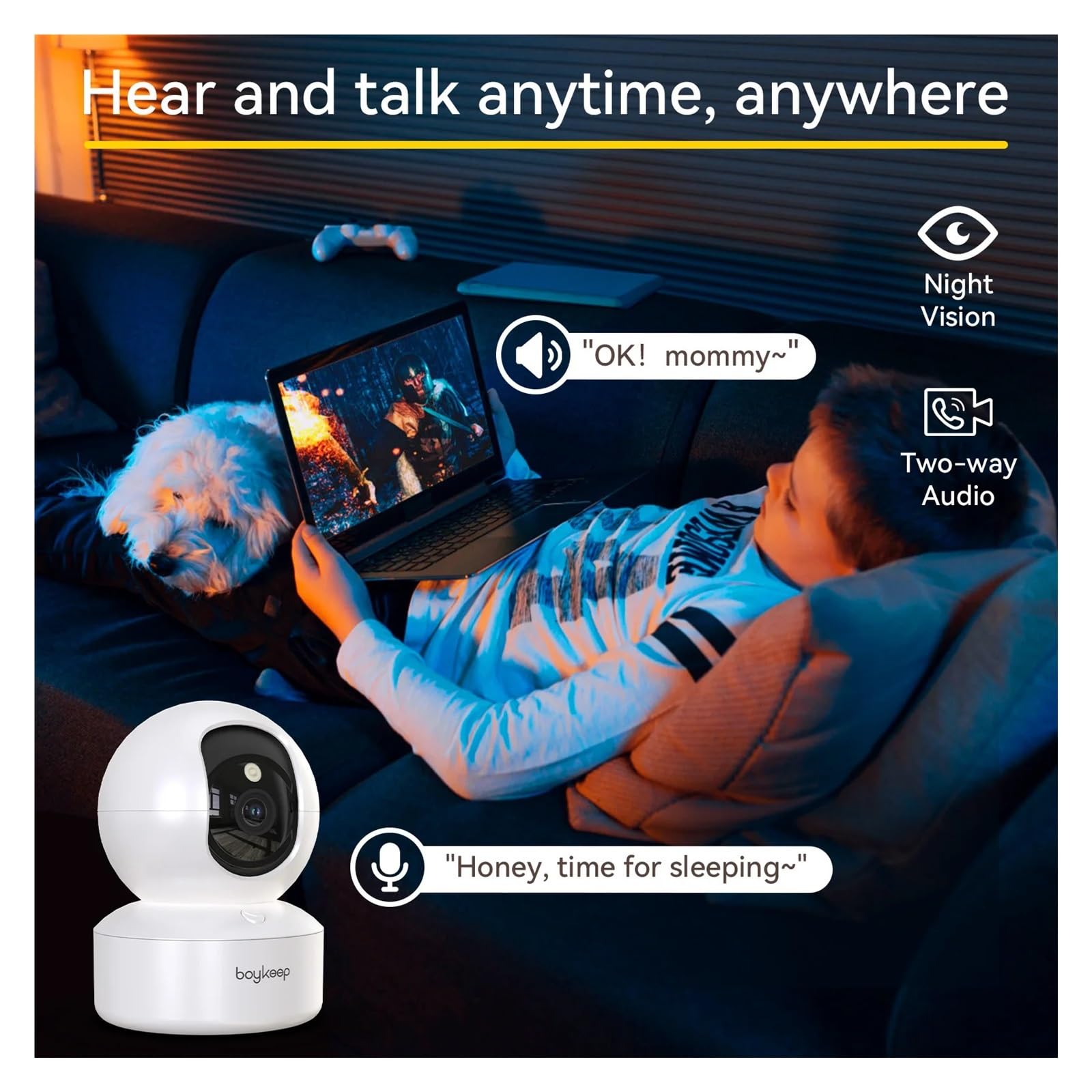Caméra PTZ WiFi Double Bande intérieure for bébé