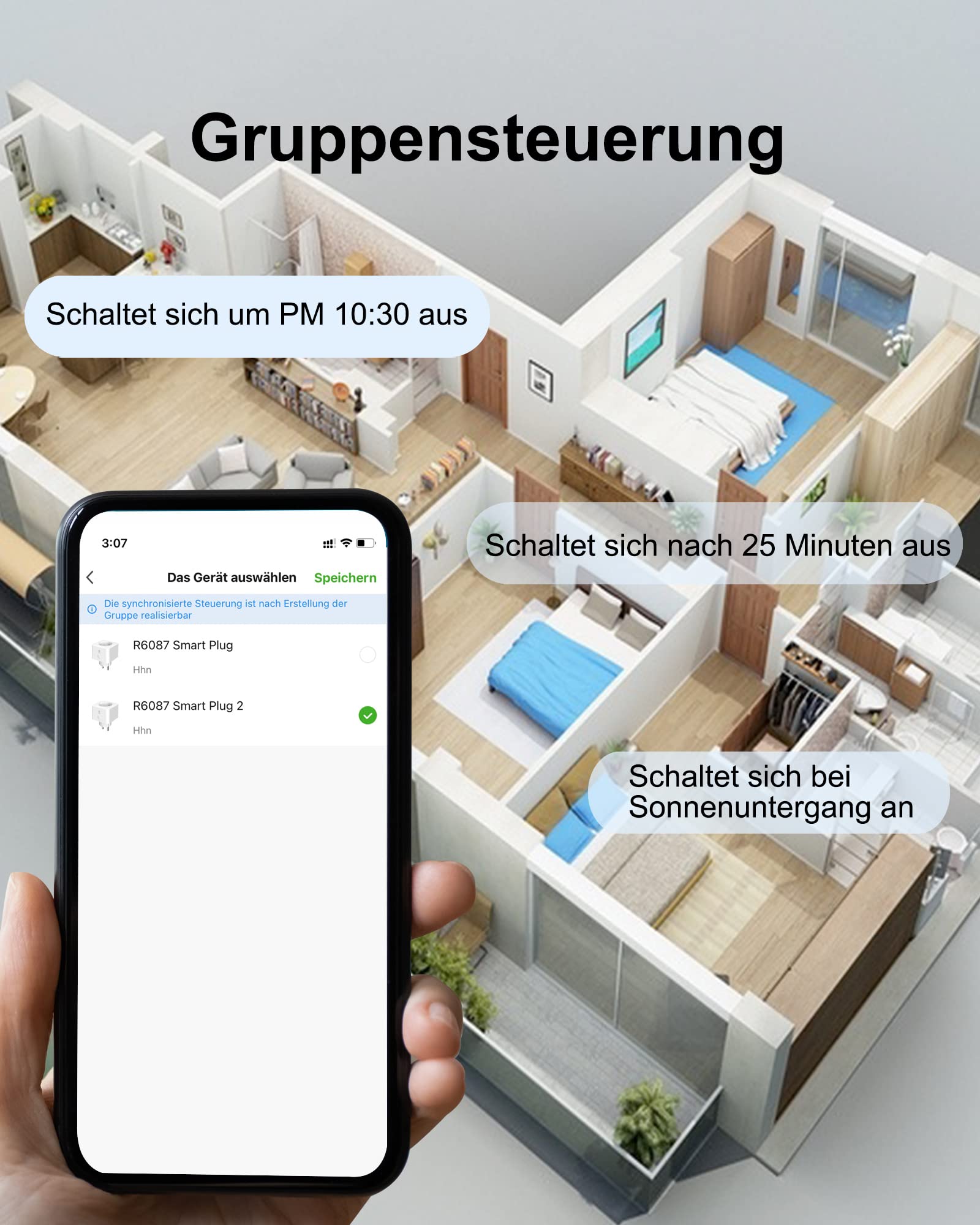 Woox Alexa Prise intelligente 16 A 3680 W avec application à distance, commande vocale avec Alexa/Google Home, minuterie, pas de hub nécessaire, certification TÜV, prise Wi-Fi