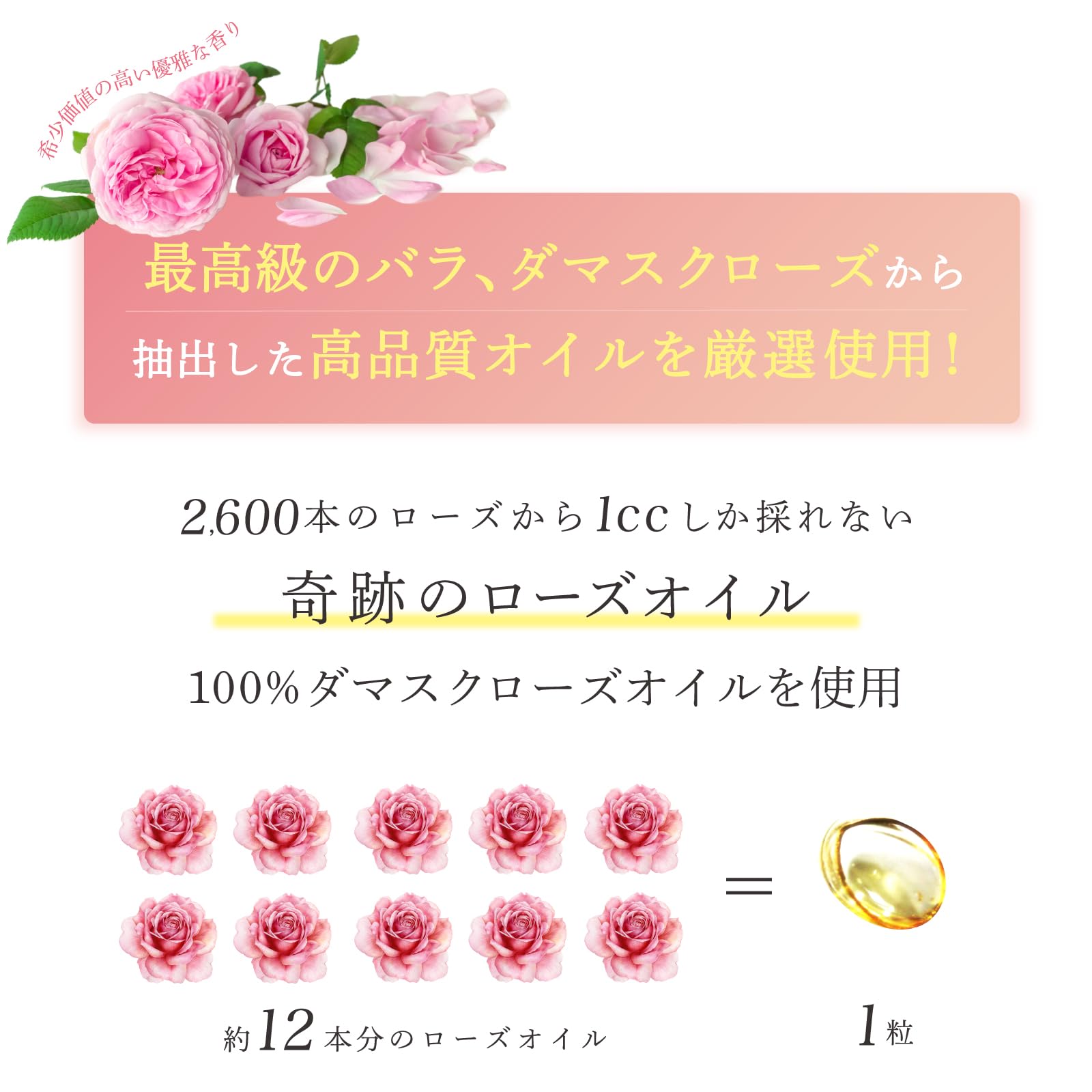 Amazon | 【公式】ローズサプリ｜ビューティーローズクリスタル 200粒 