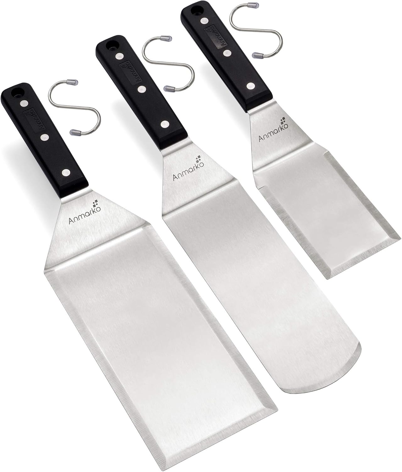 Griddle Spatula Set Stainless Steel Metal Spatula and Griddle Scraper