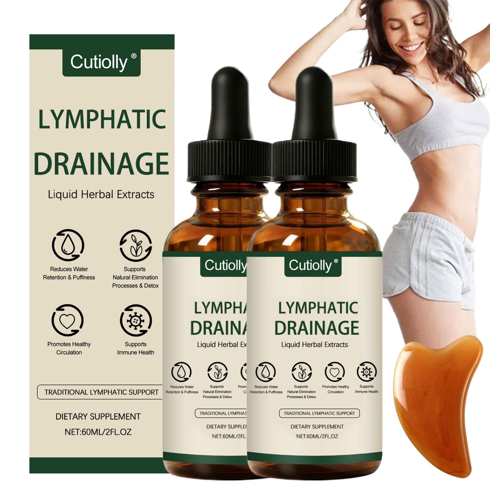 Lynae Drainant Lymphatique,2pcs Lymphatique Gouttes,Drainage Lymphatique,Drainant Lymphatique,Drainage Lymphatique Corps Complet,Support Système Lymphatique,Naturelles Pour Femmes Hommes