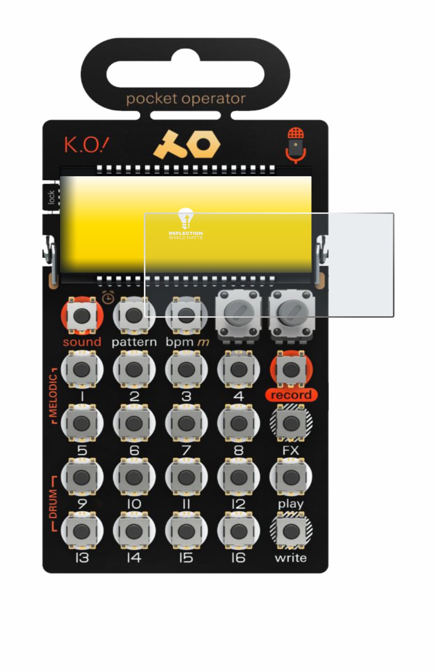 upscreen Anti-Glare Screen Protector compatible with Teenage Engineering PO-33 K.O! – Protection Film Matte