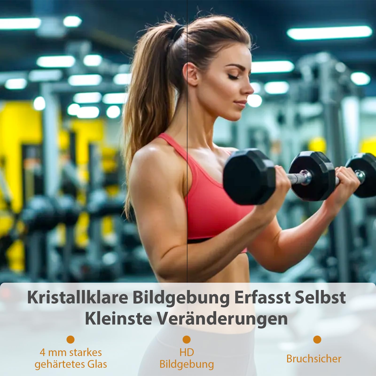 Snowdool Home Gym Spiegel 140x42cm 2 Stück, Rahmenlos & Gehärtet für Wand | Verzerrungsfrei, Sicherheitsglas, Polierten Ecken, Z-Halterung, Große Rahmenlos Ganzkörperansicht für Fitness, Garage, Tanz