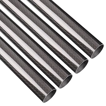 FANCYWING 500mm (19.6 inches) 22mm x 25mm x 500mm Carbon Fiber Tubes Glossy Surface 3K Roll Wrapped 100% Pure for Quadcopter Multicopter (4PCS) ?