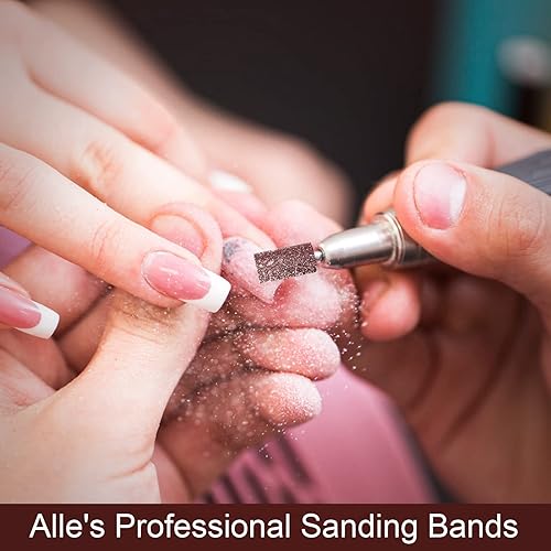 Miniatura 7 de 150 bandas de lijado profesionales para taladro de uñas, brocas de lijado para manicura y pedicura, 80 bandas de lijado de uñas gruesas, 120
