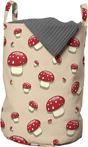 Miniatura 7 de Ambesonne Bolsa de lavandería de flores, hojas y flores, diseño vintage de hiedra con plantas, diseño de naturaleza, impresión artística retro,