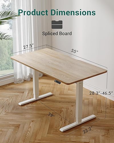 Miniatura 80 de FEZIBO - Escritorio eléctrico ajustable para trabajar sentado o de pie, 40 x 24 pulgadas, para oficina en casa, escritorio ergonómico para Negro