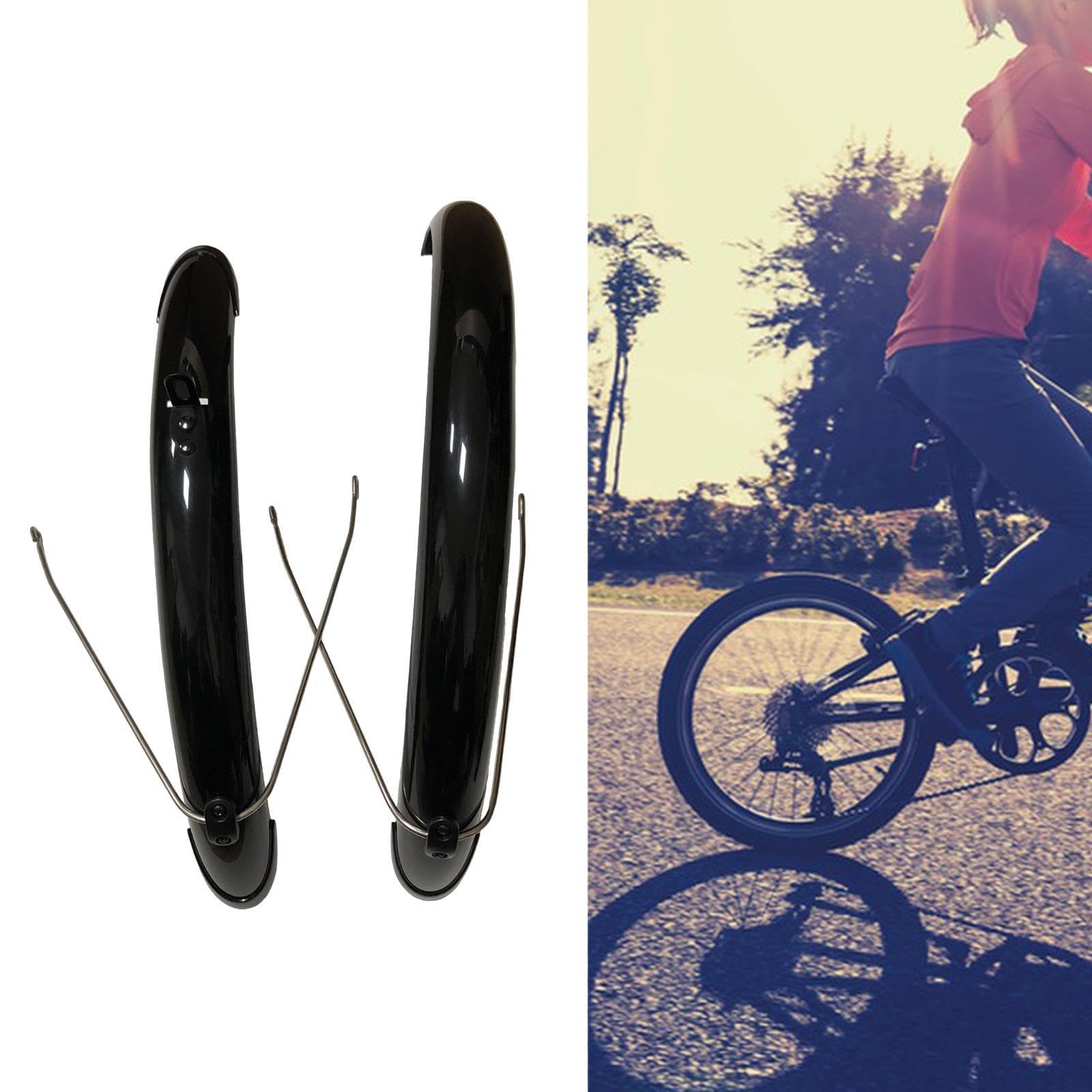 rockible Folding Bike Fenders Front & Rear Fenders for 20 inch Wheel for Folding Bicycles Black Bicycle Mudflaps Bicycle Mud Guards, Style A