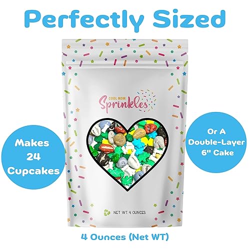 Miniatura 5 de COOL MOM SPRINKLES Gránulos de dinosaurio Jurassic (4 onzas)  Gránulos temáticos de cumpleaños para decorar pasteles, cupcakes, galletas y postres