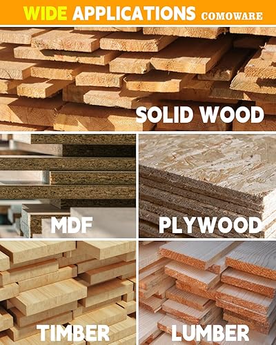 Vista 19 de COMOWARE Juego de 13 brocas de pala – Juego de brocas planas de paleta para carpintería, vástago hexagonal, carrete de carbono, 1/4"-1-1/2", soporte