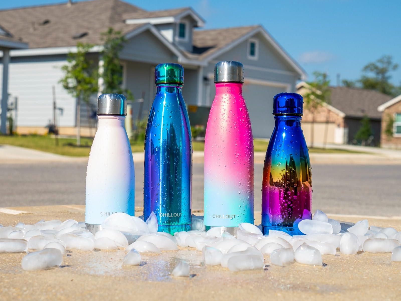 CHILLOUT LIFE Edelstahl-Wasserflasche für Kinder, Schule, 340 ml, doppelwandig, isoliert, Cola-Flaschenform für kalte und warme Getränke, BPA-freie Metall-Sportflasche für Jungen, Mädchen und Frauen