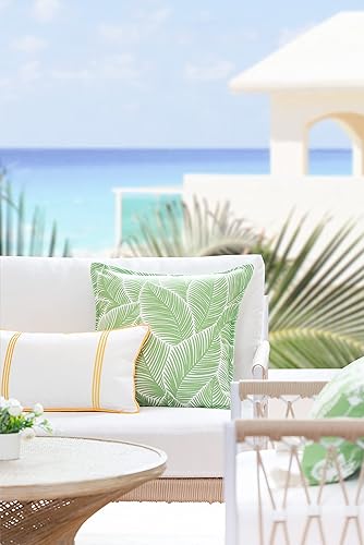 Miniatura 2 de Hofdeco Premium Funda de almohada lumbar bordada para interiores y exteriores, solo 12 x 20 pulgadas, resistente al agua para patio trasero, sofá,