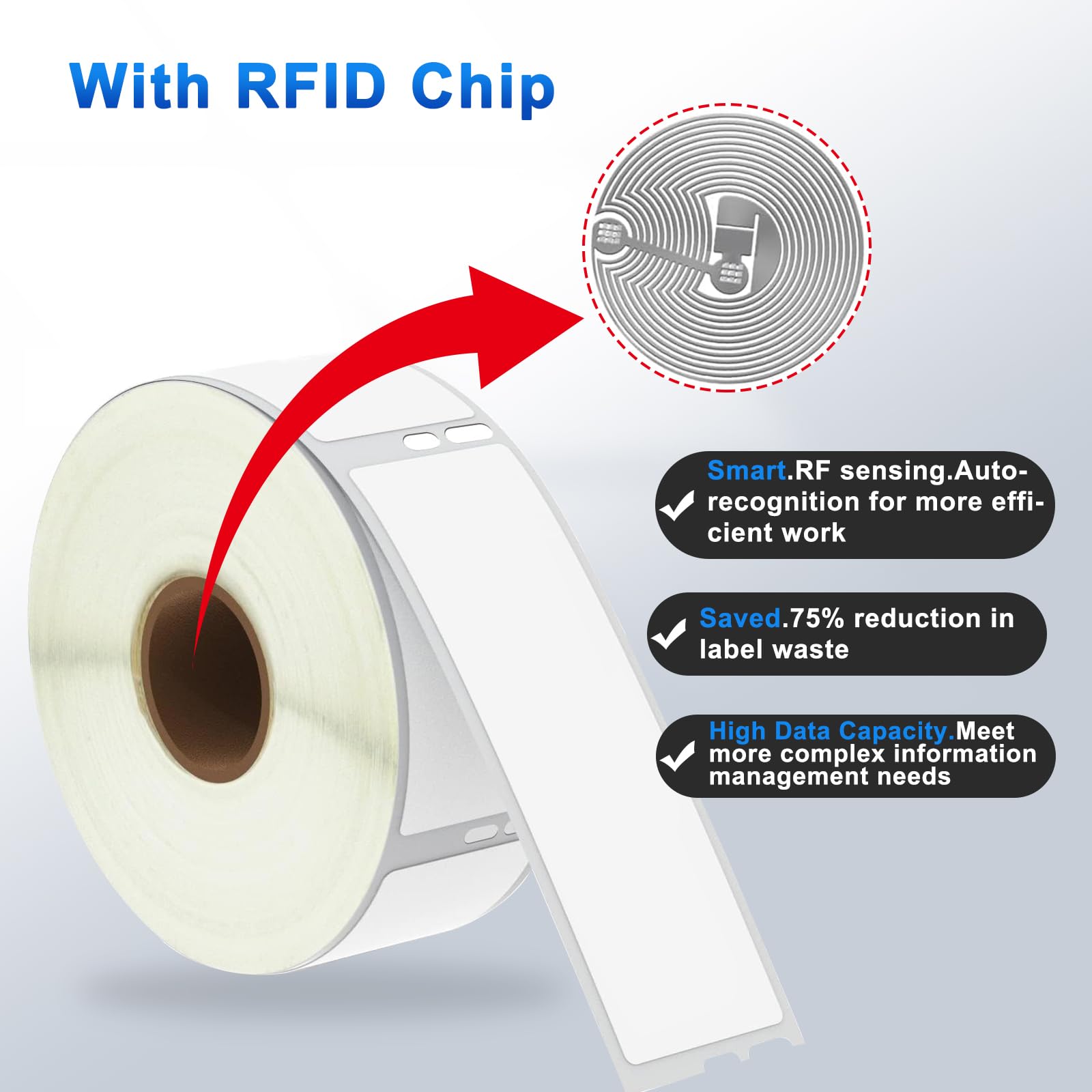Große Adressetiketten 25 mm x 54 mm mit Dymo S0722520 11352, 4 Rollen mit je 500 Etiketten kompatibel mit DYMO Labelwriter 550 5XL Labelwriter 450 4XL