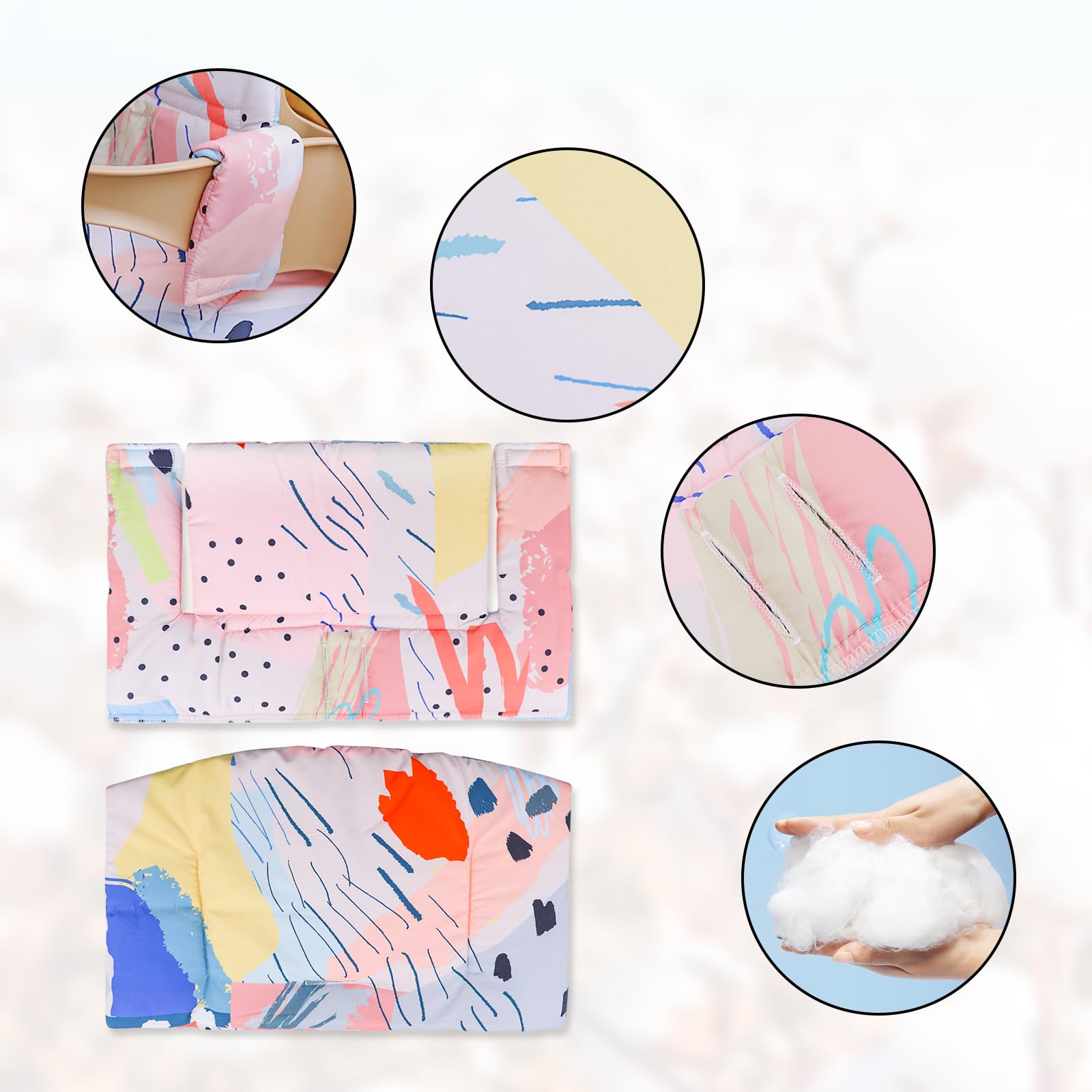 LLHQAMT for Tripp Trapp High Chair Cushion Soft and Comfortable Baby Seat Cover with Cute Graphics - Image 3