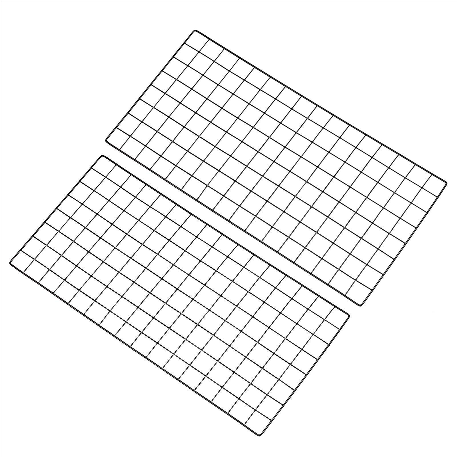 PATIKIL 80x40cm Wire Grid Panel, 2 Pack Board Photo Pictures Memo Display Grid Panels Hanging Organizer Wall Decorative Panel for Home Office Wedding, Black
