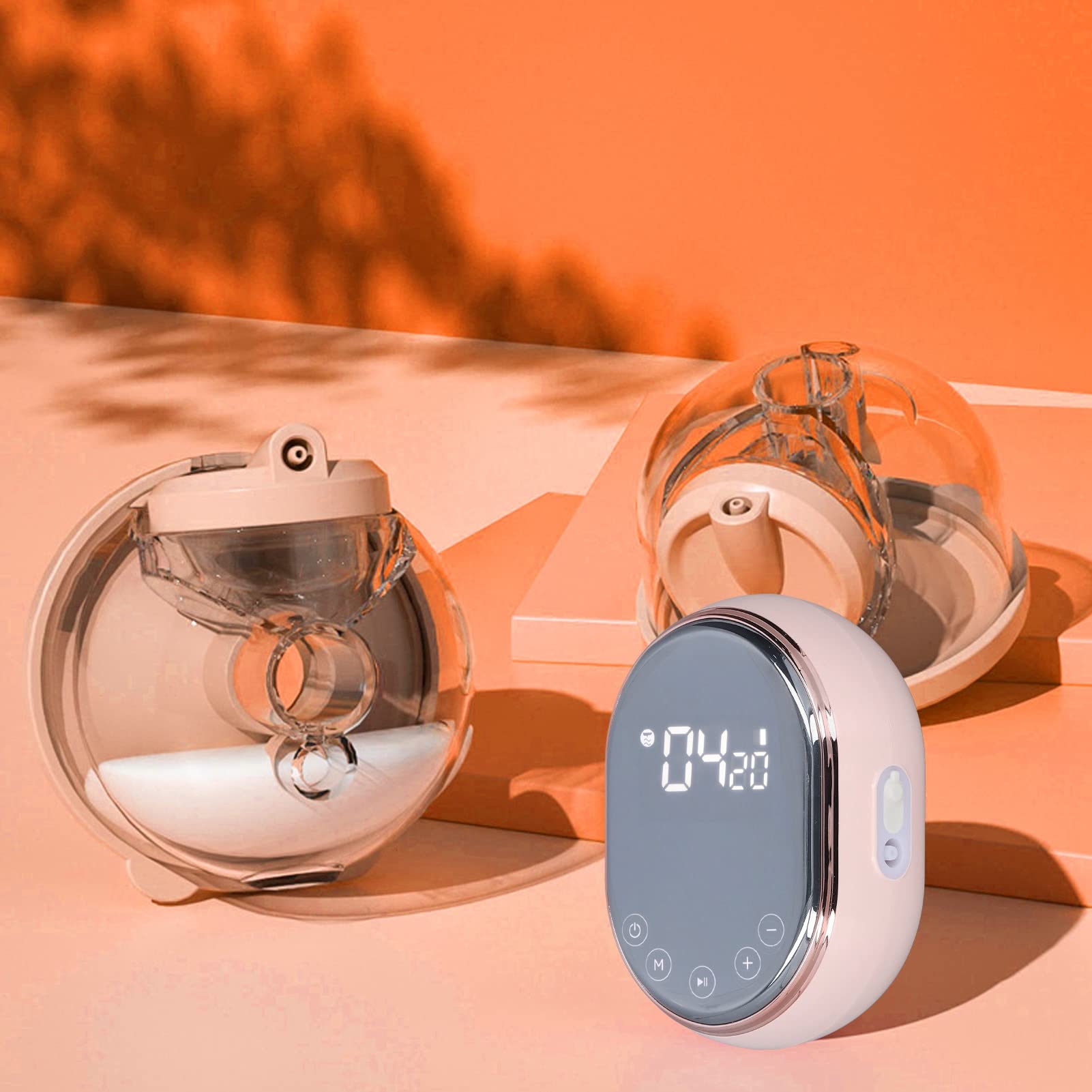 Milchpumpe Elektrisch, Doppelte Tragbare Milchpumpe, Elektrische In-Bra-Hands-Free-Milchpumpe Leise, Wiederaufladbar, Starke Saugkraft, Schmerzfreie 3 Modi und 9 Stufen, Automatische Stillpumpe, 24mm