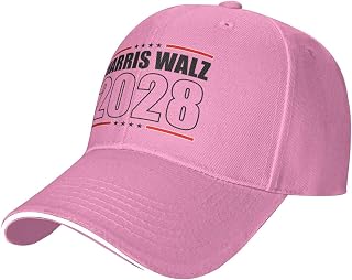 Ha-rris Waltz 2028 for President Gray Baseball Cap Women Men Mesh Back Denim Hat Vintage Trucker Hats Dad Caps