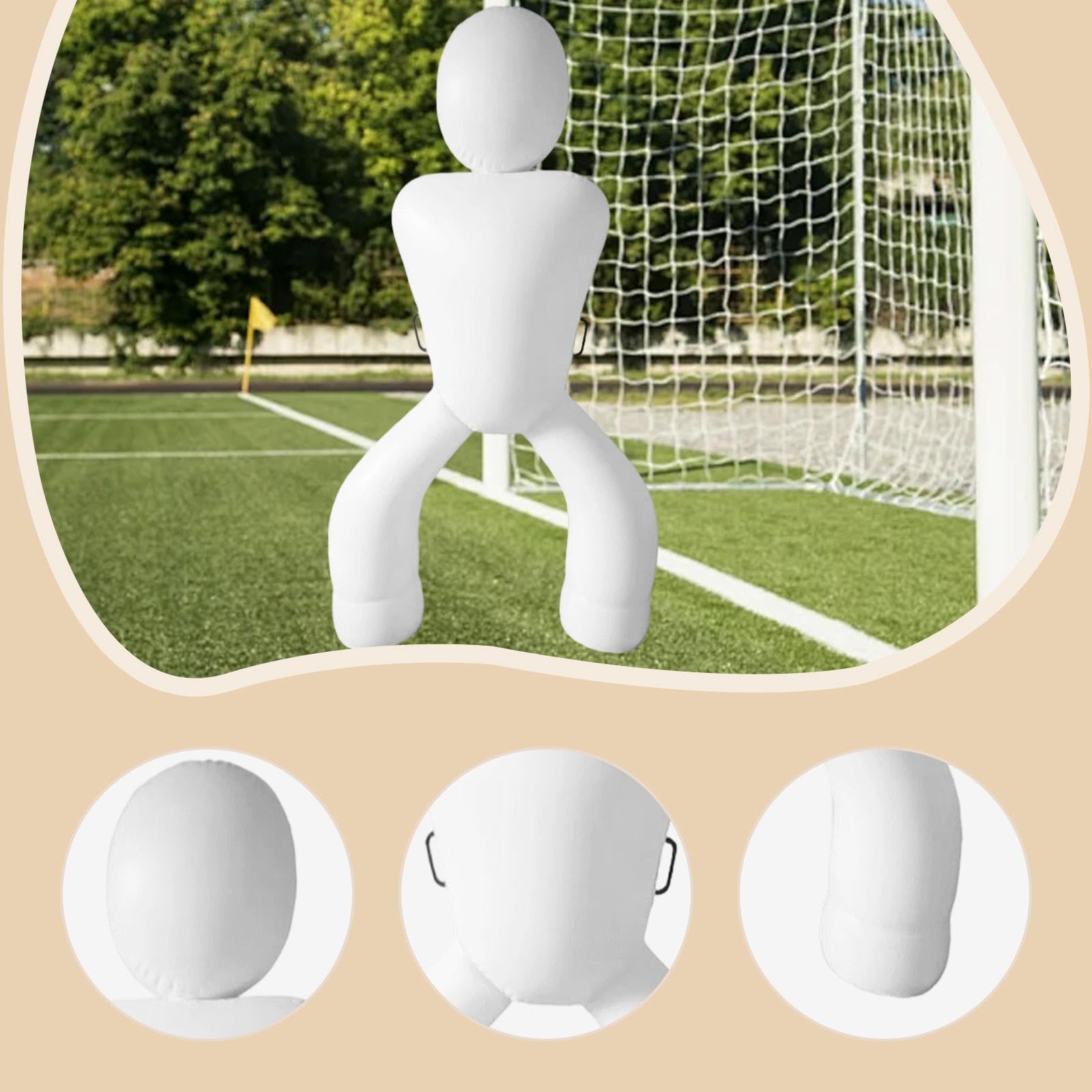 Pupazzo da Calcio Gonfiabile da 1.9 M, Manichino da Portiere in PVC, Accessori per Calcio, Manichino da Allenamento Gonfiabile Portatile, Allenamento Versatile per Calcio
