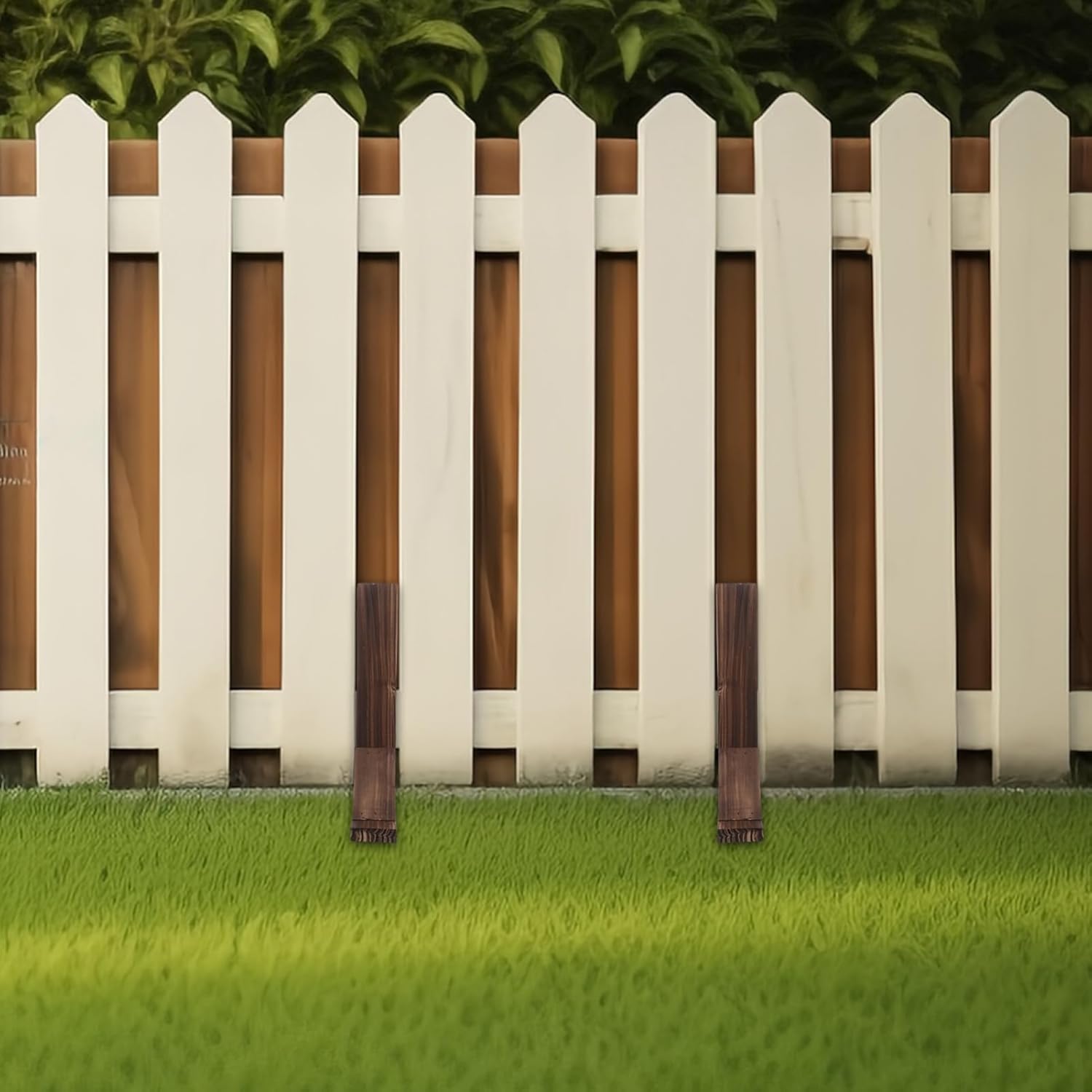 BESPORTBLE 2pcs Garden Fence Stabilizer Wood Fence Brackets Easy Assembly for Outdoor Fencing Rustic Design