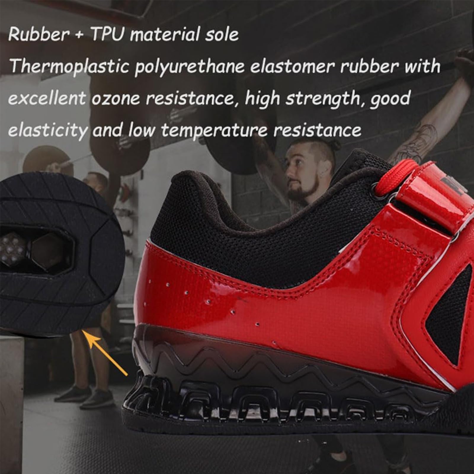 Zapatillas de Culturismo, Calzado para Levantamiento de Pesas, Powerlifting y Sentadillas para Hombre.