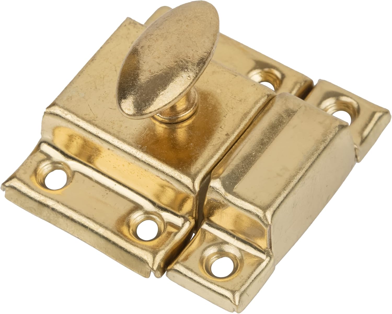 Stamped Brass Door Latch with Catch Antique