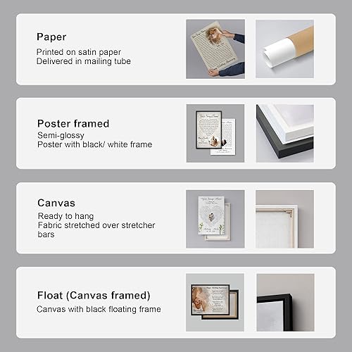 Miniatura 7 de Póster personalizado impreso con texto en inglés Our Song, marco de aniversario, marco, esposa, decoración de pared, baile de boda, lienzo, canción