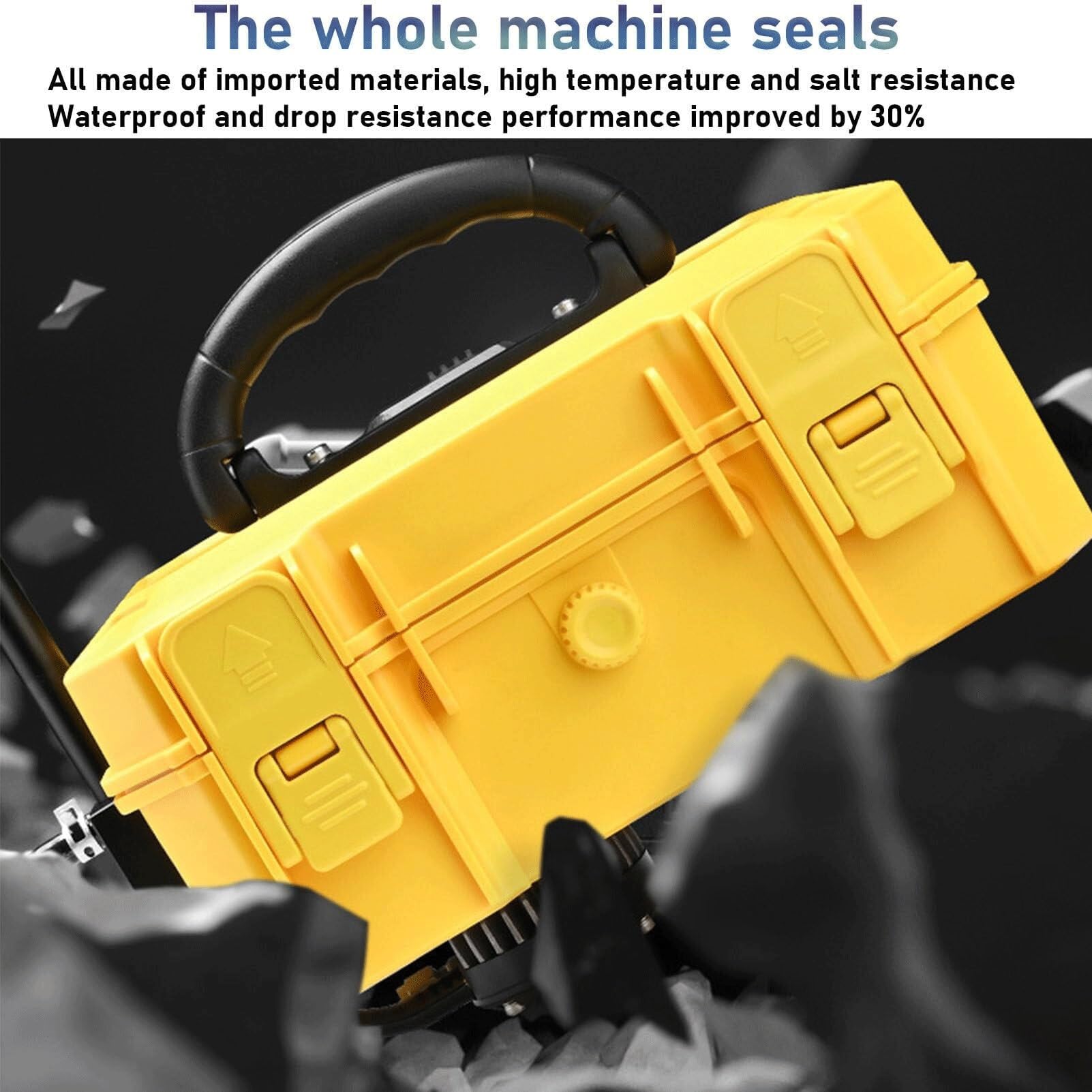WYWY Sistema de buceo recargable de 3/5.5 horas con manguera de 10 m y regulador de respiración de buceo, máquina de buceo desmontable, para buceo recreativo y pesca (amarillo, D3000)