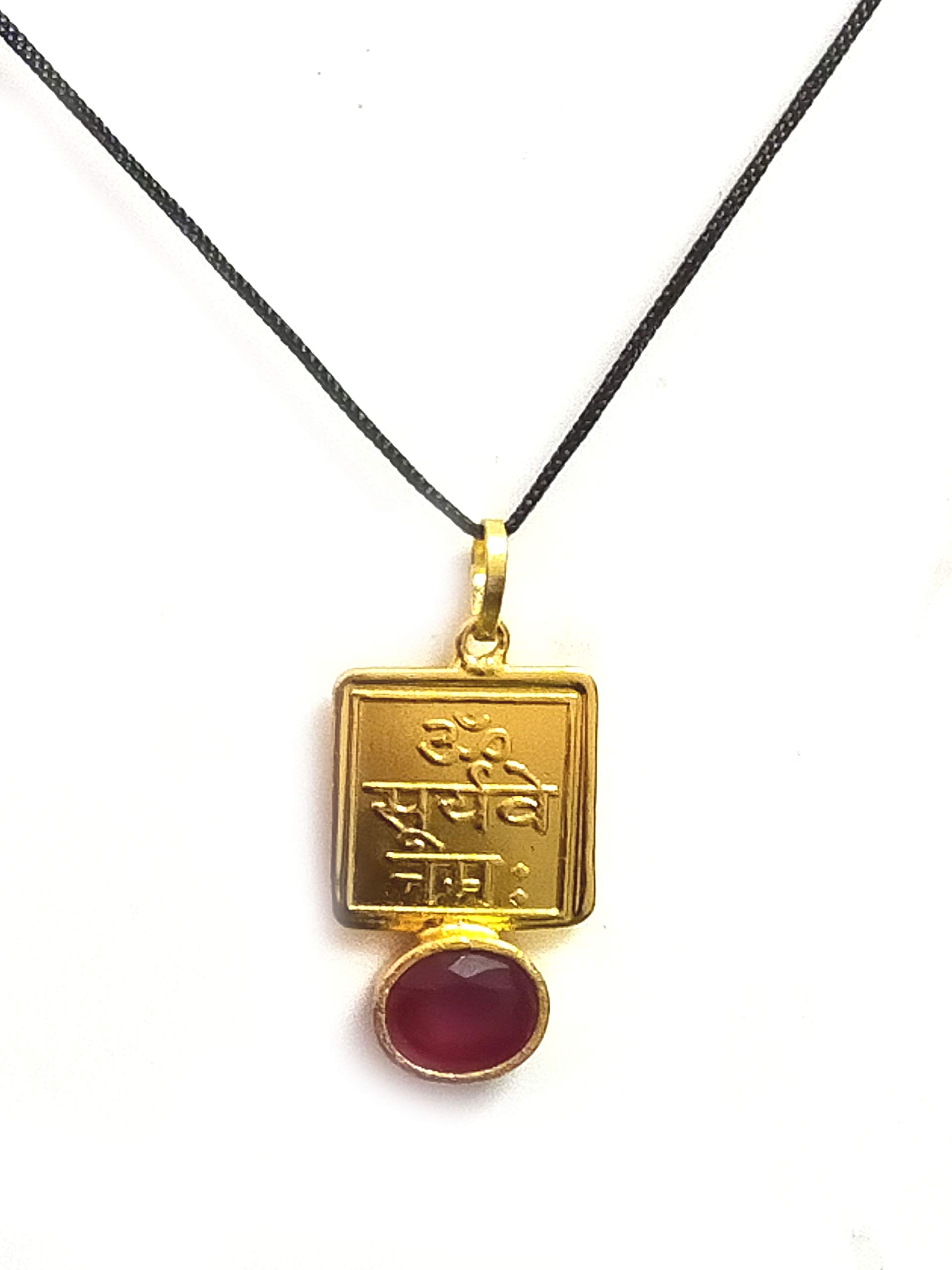 Auspicious Shree Surya Yantra Mantra Ashtadhatu Golden Plated Pendant For Men And Women-image-47