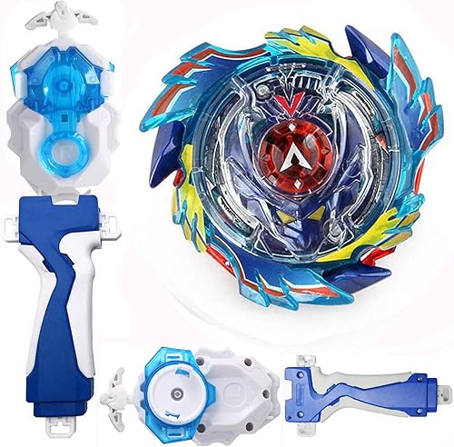 Bey Battling Burst Booster B-73 God Valkyrie.6V.Rb Starter con B-184 BeyLauncher LR izquierdaderecha Burst Dynamite String Launcher y Grip Spinning