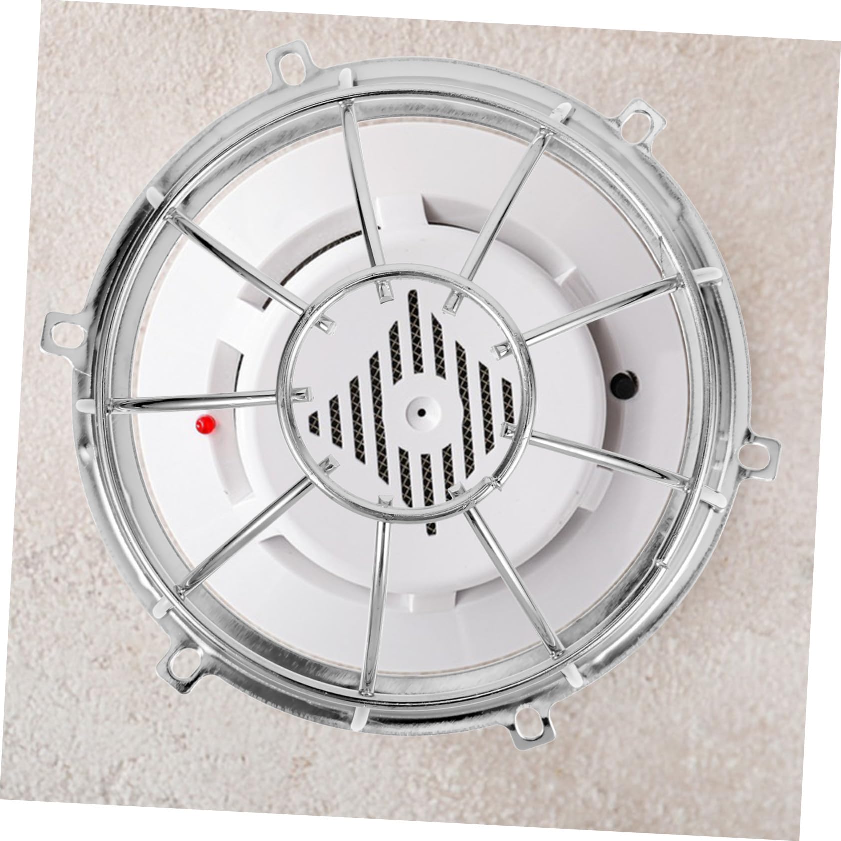 7 Piezas Protectora para Detectores de Humo Metal Resistente Protección para de Alarma contra Incendios Fácil de Instalar para Seguridad
