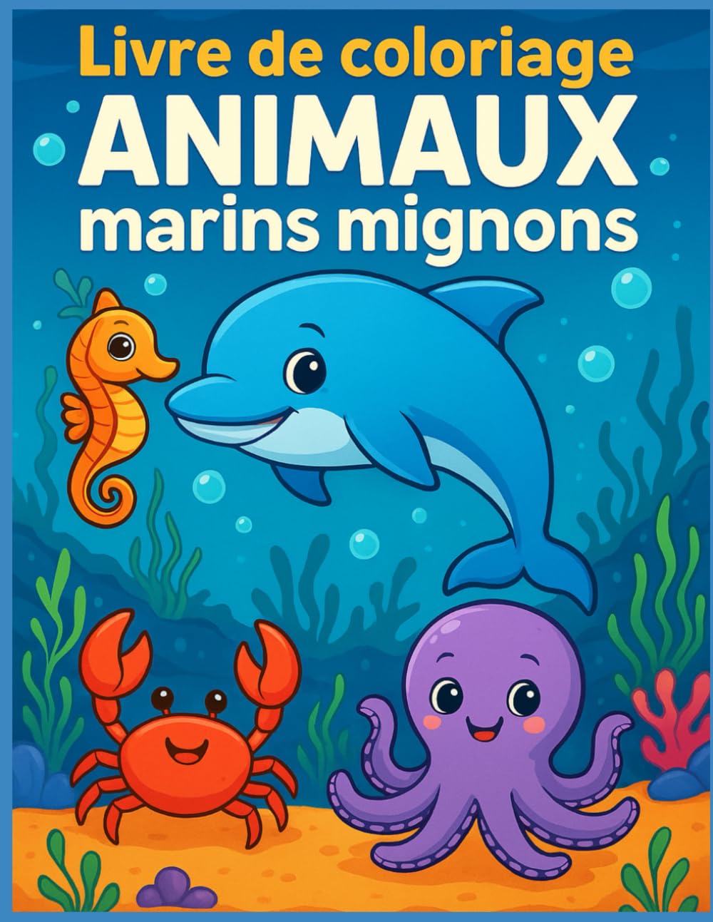 Livre de coloriage – Animaux marins mignons