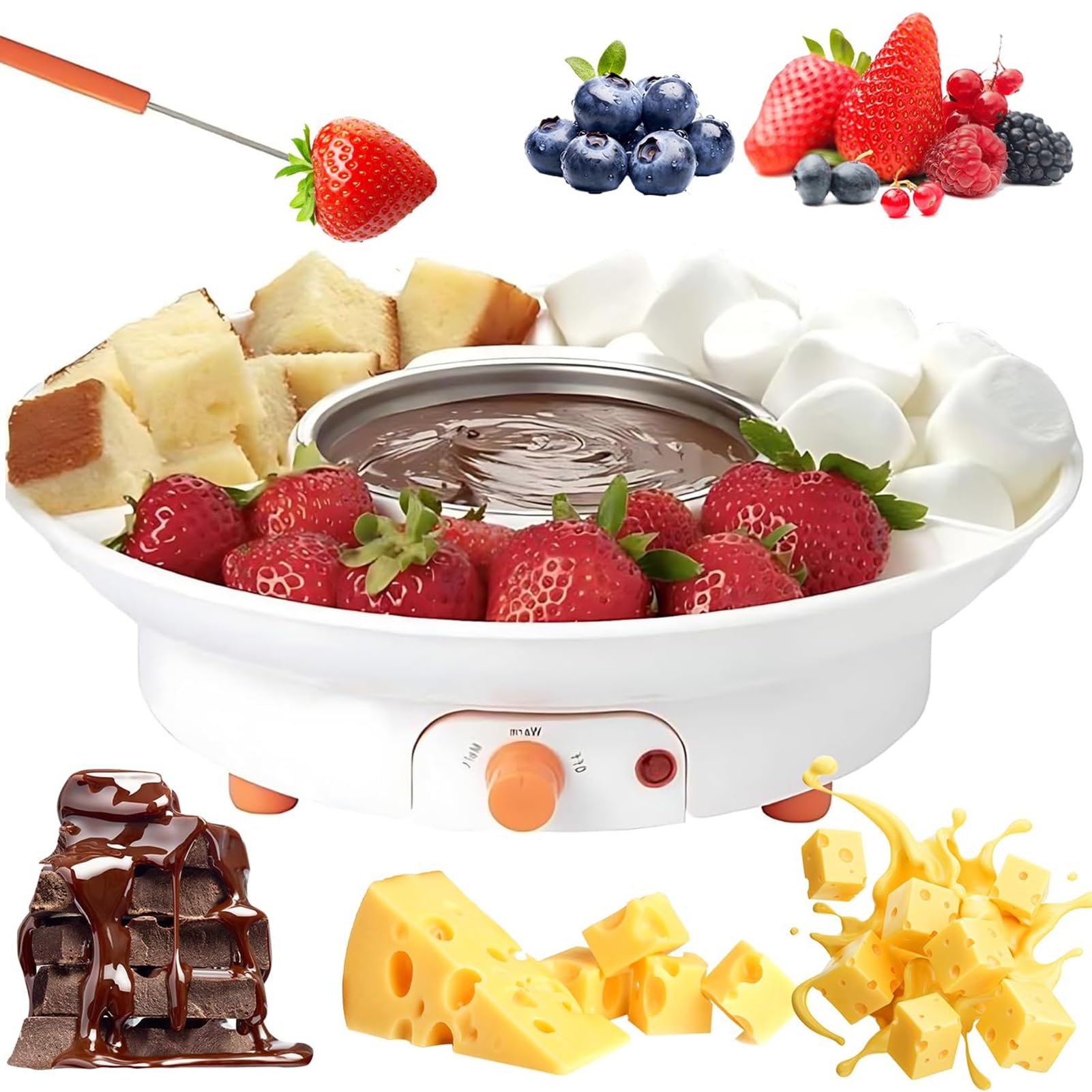 Fondue au chocolat et fromage : l'appareil compact avec 2 fourchettes à offrir pour les fêtes