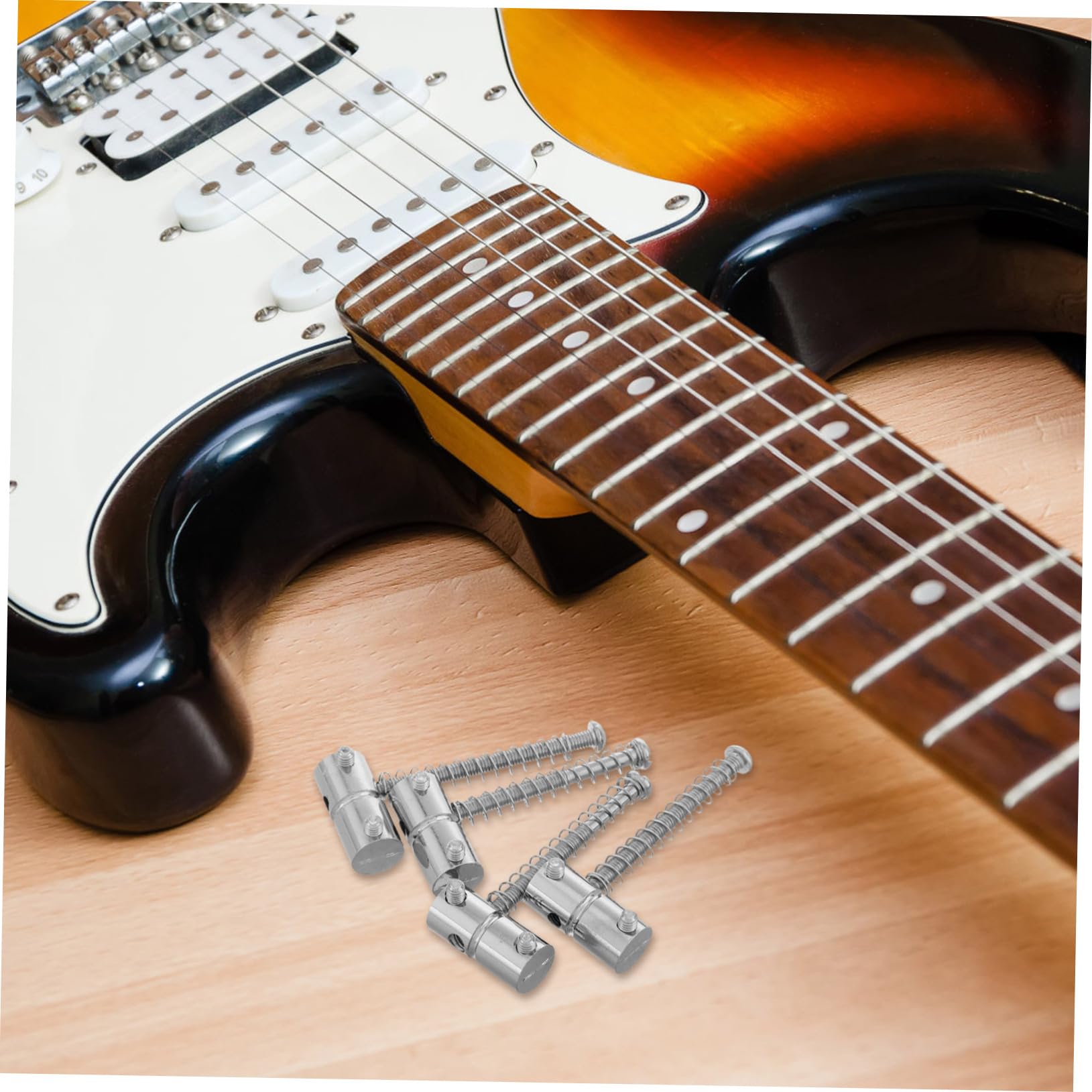 Abaodam 4 Sets Tailpiece Guitar Bridge Tailpiece Mini Dj Stand Bass Tremolo Bridge Guitar Bone Vintage Tremolo Bridge Guitars Bridge Tailpiece Part Me : Abaodam Deluxe Silver Tailpiece String Guitar Solid