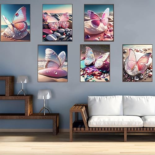 Miniatura 5 de Leatrice Paquete de 6 kits de pintura de diamante, pintura de diamante para adultos, manualidades para adultos, niños y principiantes, paquetes de