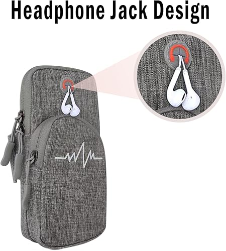 Miniatura 3 de Bolsa de brazo para teléfono deportivo a prueba de sudor, brazalete para correr, con correa ajustable para el brazo, para fitness, correr (negro)