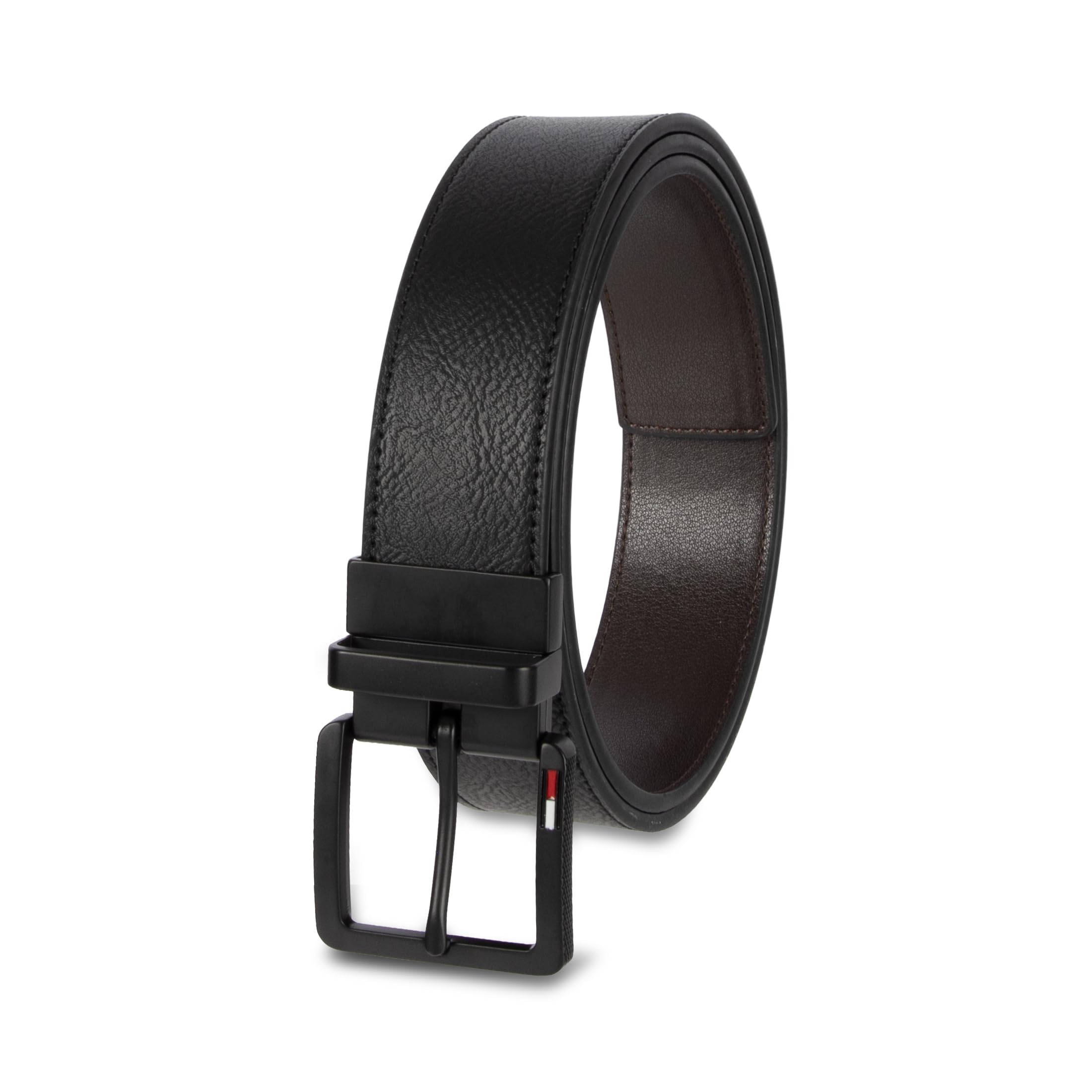 Men's Reversible Leather Belt, 2‑in‑1 Design for Dress Or Casual Wear