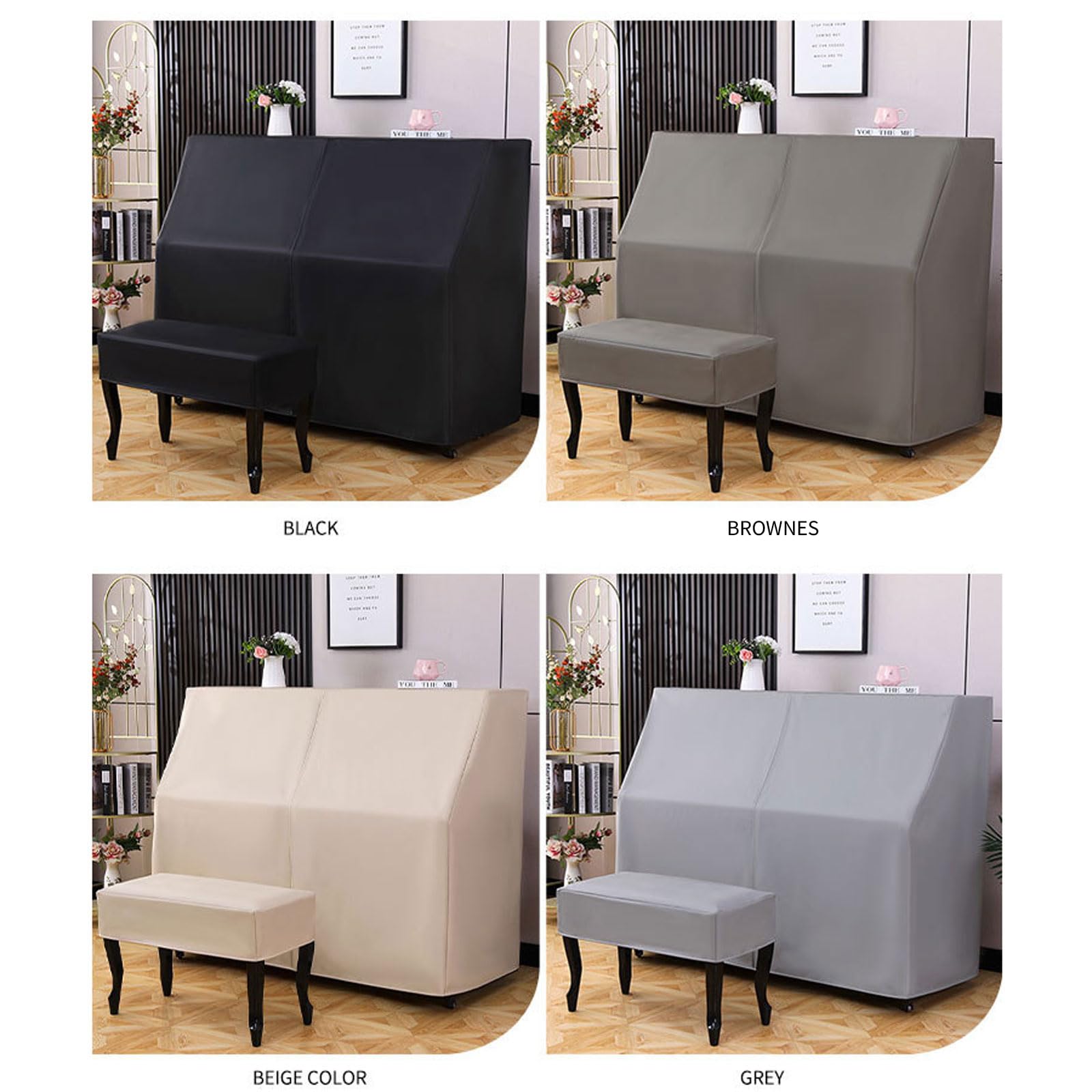 Funda para Piano de Colas a Prueba de Polvo,A Prueba de Humedad y Polvo Funda Protectora para Piano,Cubierta Decorativa para Piano Cubierta,Fácil de Limpiar,para Principiantes y músicos