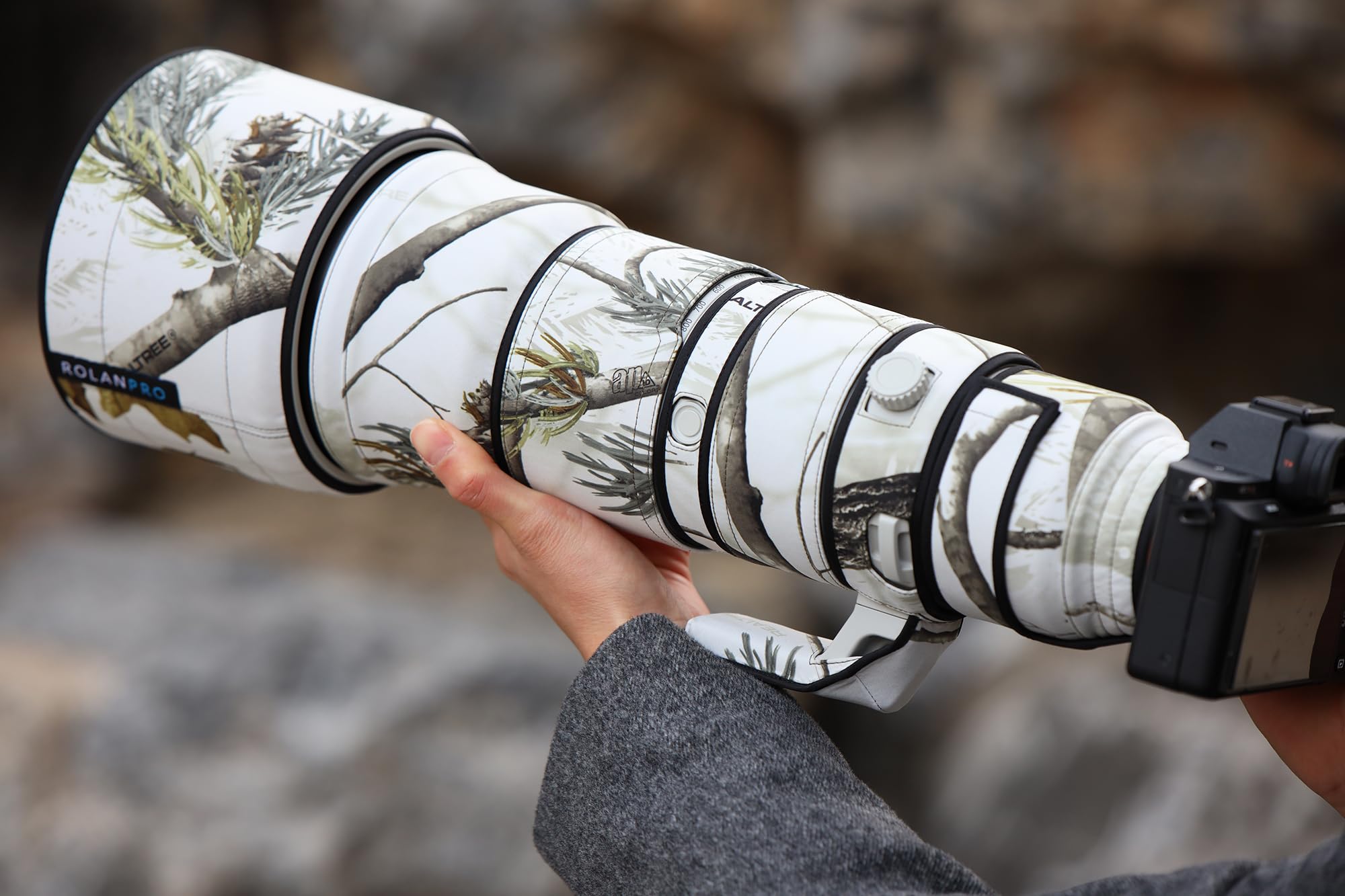 Amazon.co.jp: ROLANPRO レンズ迷彩コート適合するSony FE 400-800mm