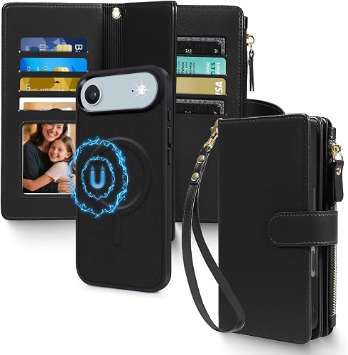 Harryshell 2 in 1 for iPhone 17 Air Wallet Case Magnetic Compatible with Magsafe