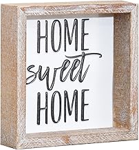 FESTWIND Home Sweet Home Sign, Home Signs for Home Decor, Farmhouse Decor for Shelf, Mantel, Living Room, Table, Rustic Decoration, Housewarming Gift