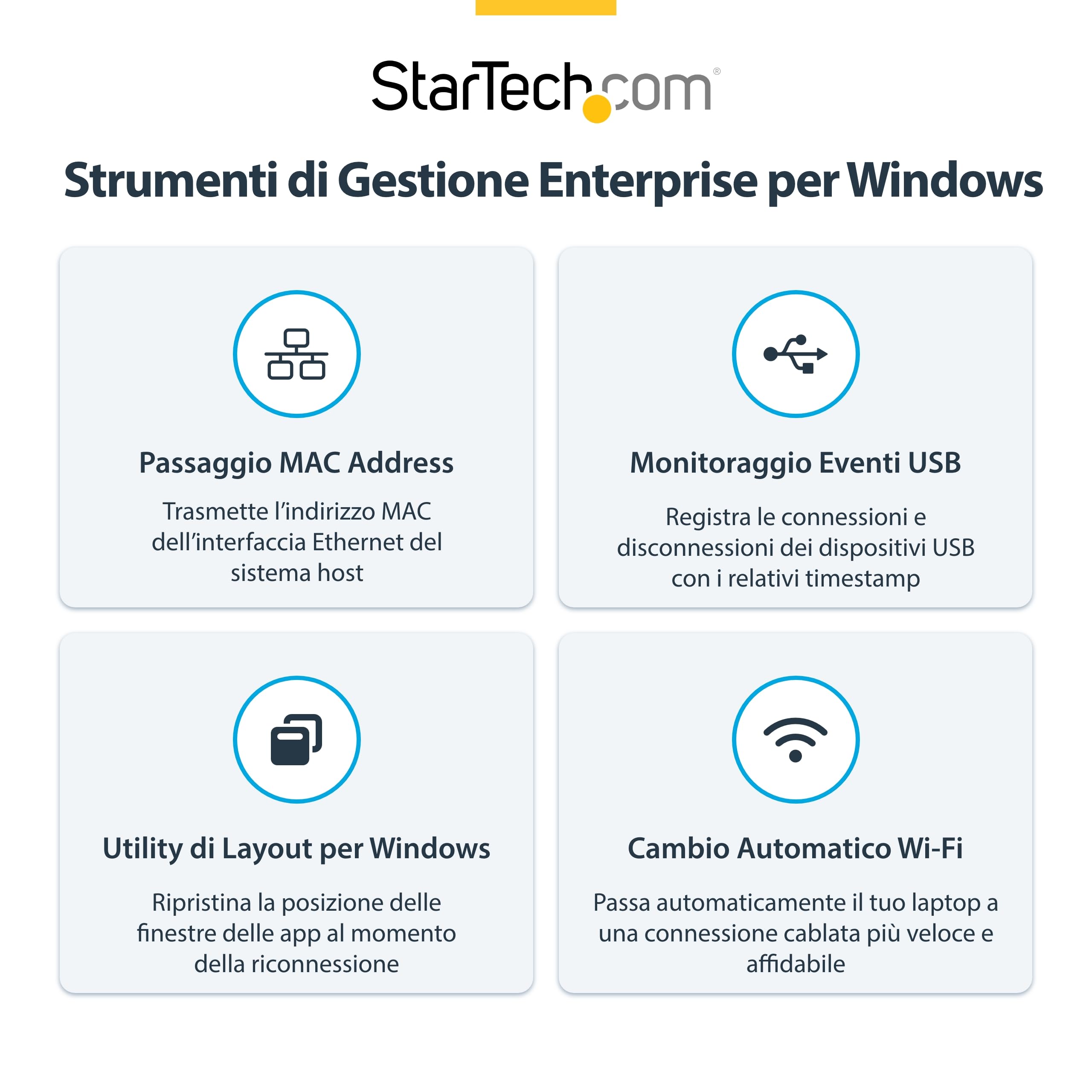 StarTech Docking Station USB4, Doppio Monitor 4K senza Driver per macOS e Windows, Dock USB-C Universale con Power Delivery da 100W per Laptop, Ethernet 2,5GbE
