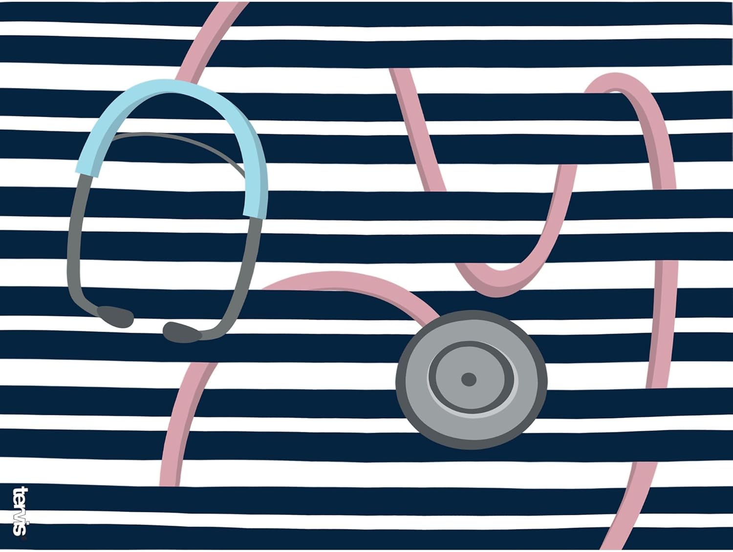 Tervis Doctor Nurse Stethoscope Stripes Made in USA Double Walled Insulated Tumbler Travel Cup Keeps Drinks Cold & Hot, 24oz, Classic - Image 2