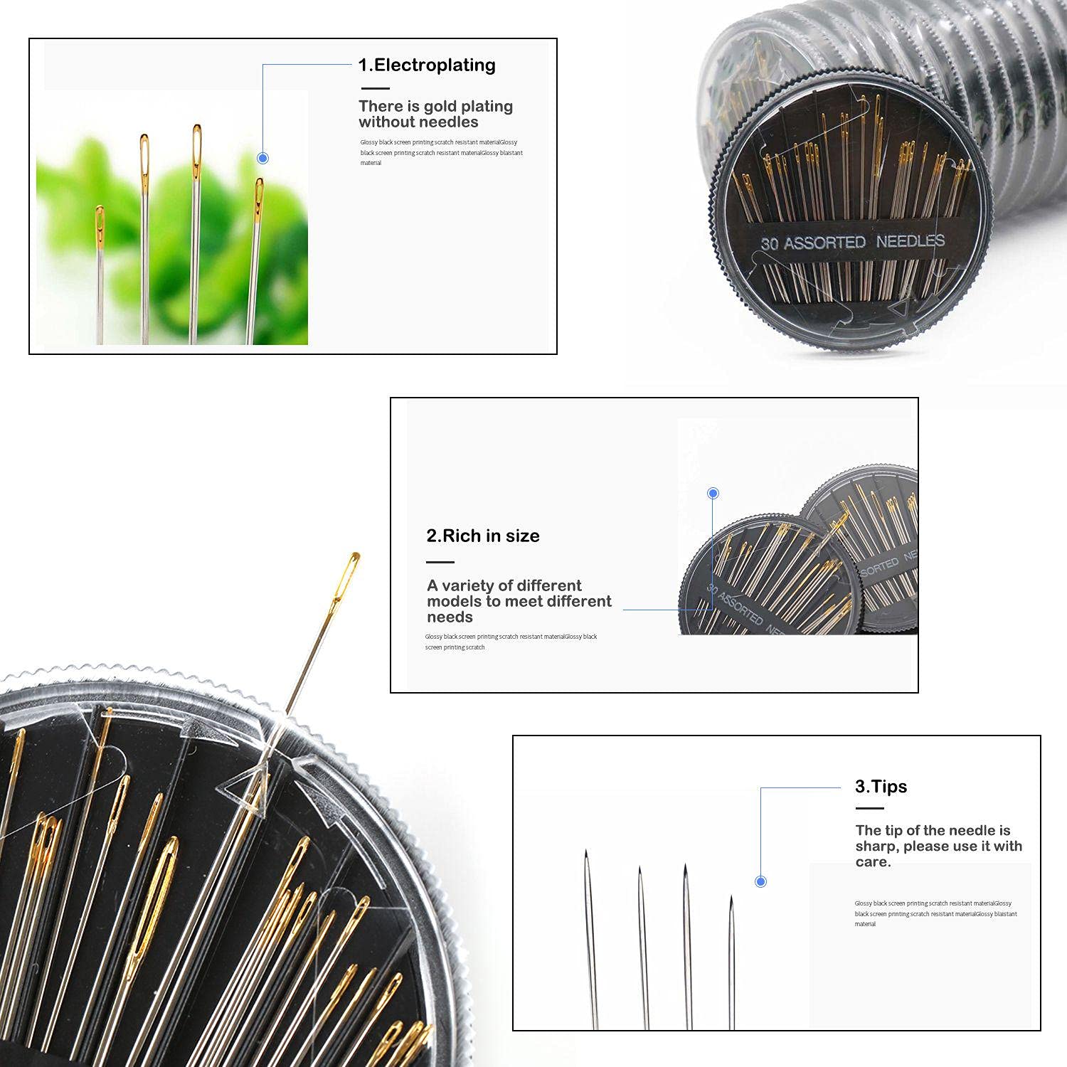 Lot D'aiguilles : 36 Aiguilles à Coudre (aiguilles à Coudre Et à