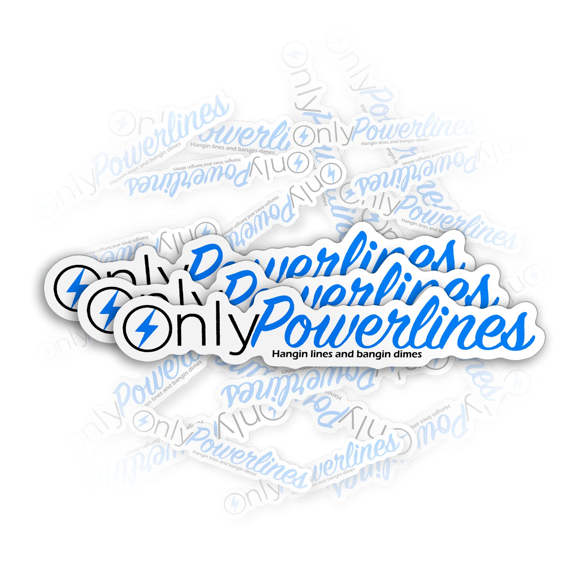 Waterproof Work Sticker Only Powerlines Sticker - Lineman Electrician ...